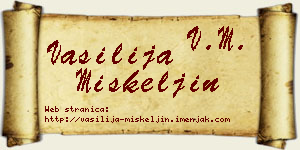 Vasilija Miškeljin vizit kartica